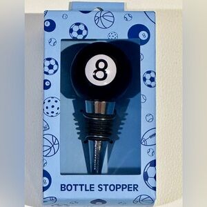 Black 8-Ball Wine Stopper
